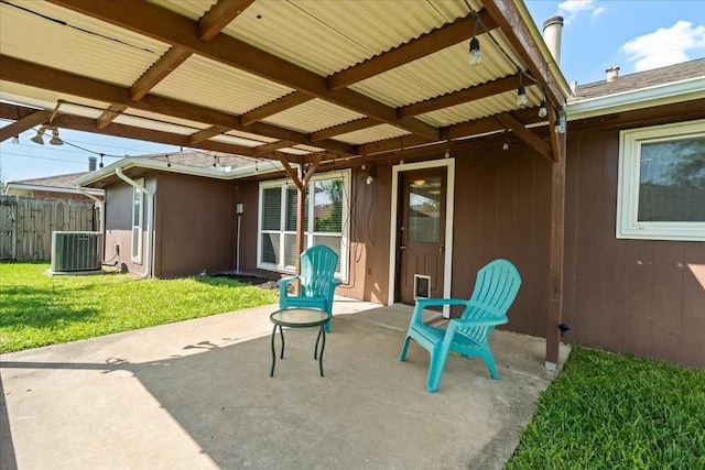 13623 Wimbledon Oaks Dr, Houston, TX 77065 - view of patio featuring central air condition unit