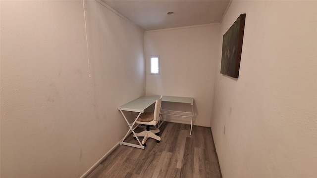 interior space with wood finished floors