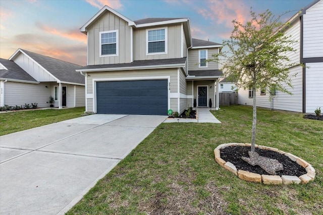 5510 Brooklyn Rose Dr, Rosharon, TX 77583 - view of front of home featuring board and batten siding, a garage, and driveway