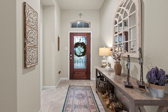 entrance foyer with baseboards