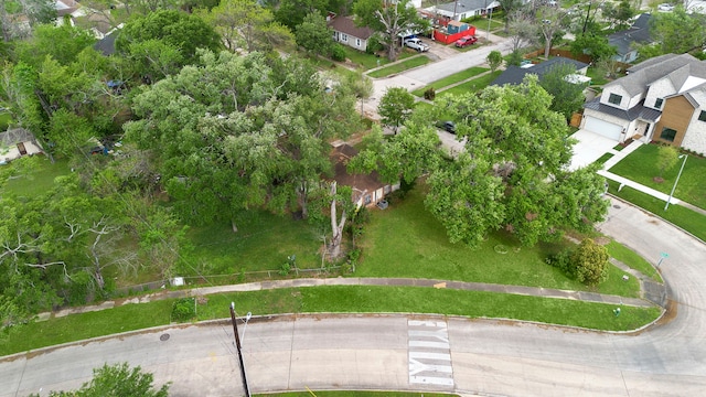bird's eye view with a residential view