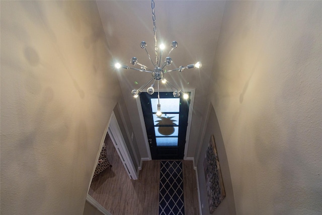 1627 Carriage Oaks Ln, Katy, TX 77494 - entrance foyer with baseboards and a chandelier