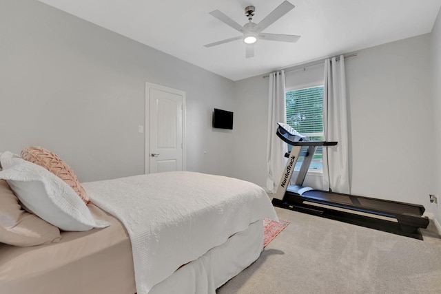 2711 Constantine St, New Caney, TX 77357 - bedroom featuring carpet and ceiling fan
