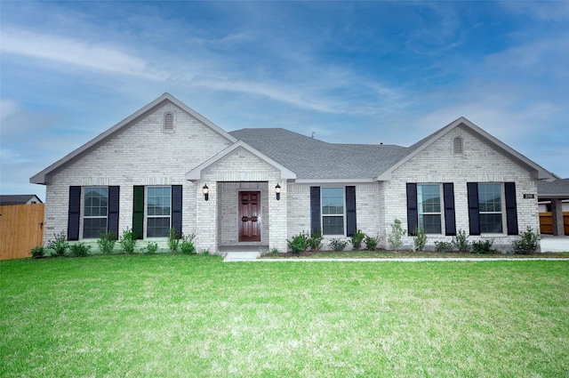 2101 Amistad Rd, League City, TX 77539 - view of front facade with brick siding and a front yard