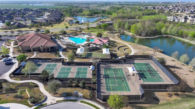 5314 Tribolo Trl, Round Rock, TX 78665 - bird's eye view featuring a residential view and a water view
