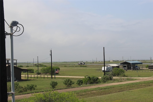 view of street featuring a rural view
