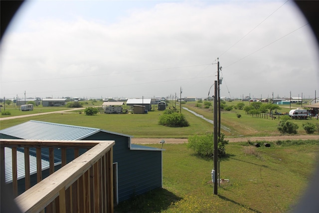 exterior space with a yard
