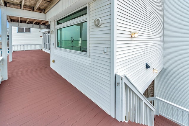 view of wooden deck