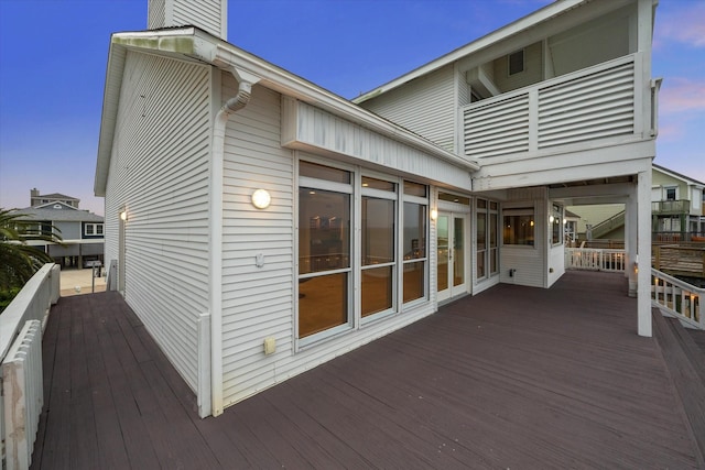 301 Isles End Rd, Tiki Island, TX 77554 - view of wooden deck