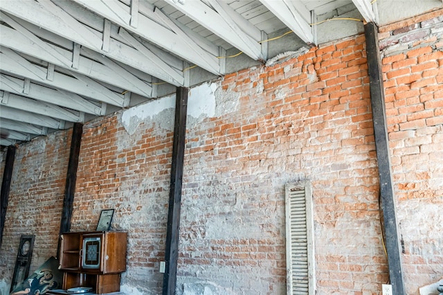 724 S Main St, Calvert, TX 77837 - unfinished basement with brick wall
