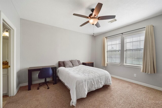 27603 Siandra Creek Ln, Spring, TX 77386 - bedroom featuring carpet, baseboards, and ceiling fan