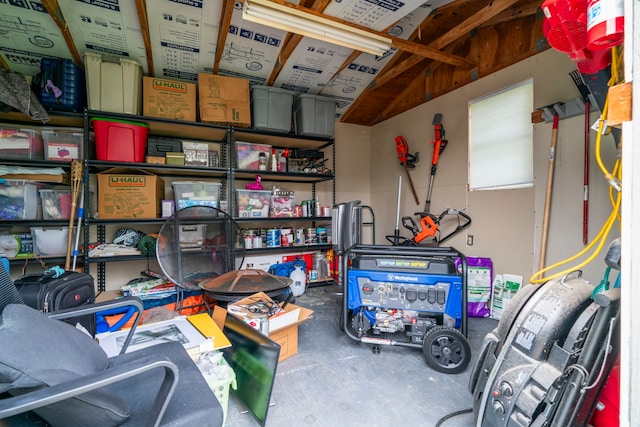 view of storage room
