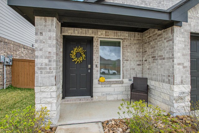 4984 Pismo Ray Dr, Katy, TX 77493 - doorway to property with stone siding