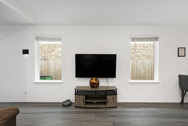 4984 Pismo Ray Dr, Katy, TX 77493 - living area featuring baseboards, a healthy amount of sunlight, and wood finished floors