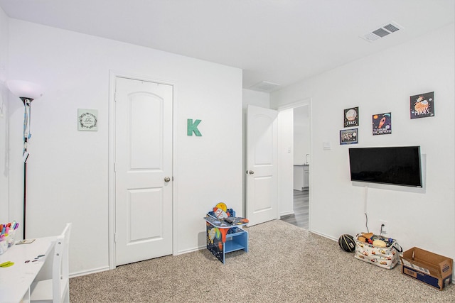 4984 Pismo Ray Dr, Katy, TX 77493 - game room with carpet flooring and visible vents