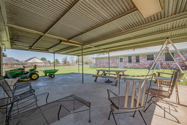 26003 Fountaine Bleau Dr, Tomball, TX 77377 - view of patio / terrace with a playground