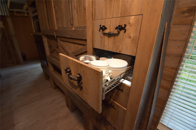 interior space featuring wood finished floors