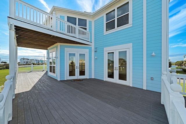 20919 W Sunset Bay Dr, Galveston, TX 77554 - deck with french doors