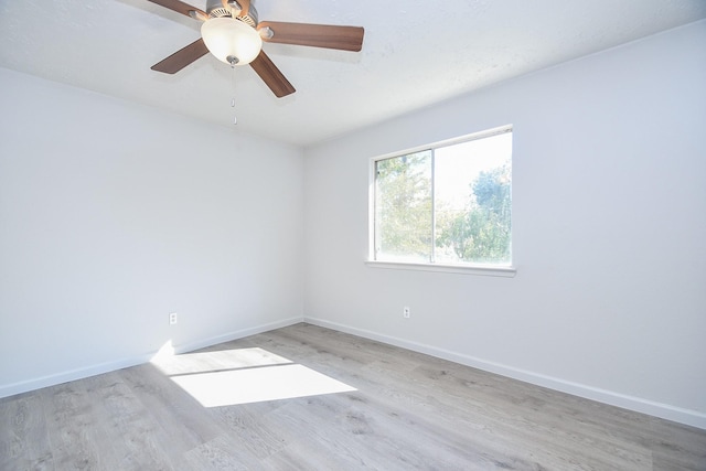 15827 Tammany Ln, Houston, TX 77082 - empty room featuring a ceiling fan, baseboards, and wood finished floors