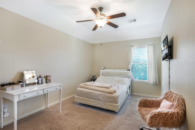 14711 E Ginger Spice Ct, Cypress, TX 77433 - bedroom featuring carpet flooring, baseboards, and a ceiling fan