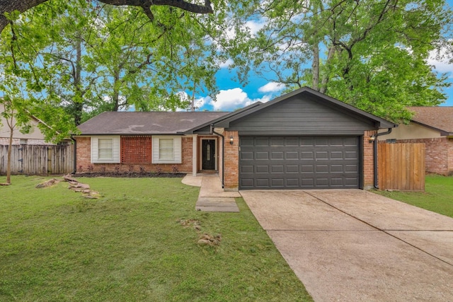 3306 Brookdale Dr, Houston, TX 77339 - single story home with an attached garage, fence, driveway, and brick siding
