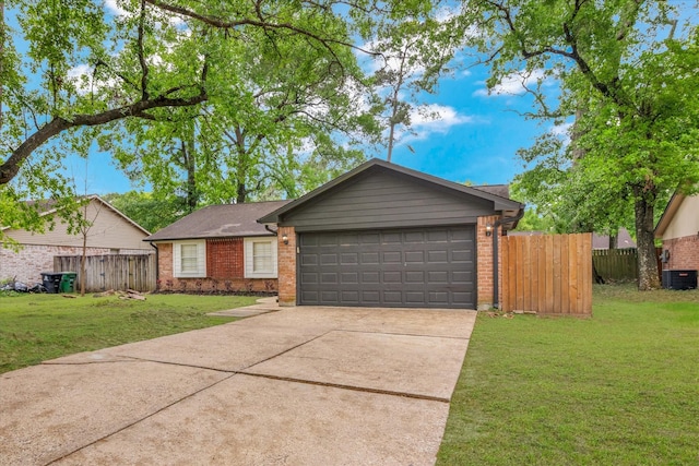 3306 Brookdale Dr, Houston, TX 77339 - single story home with fence, cooling unit, driveway, and brick siding