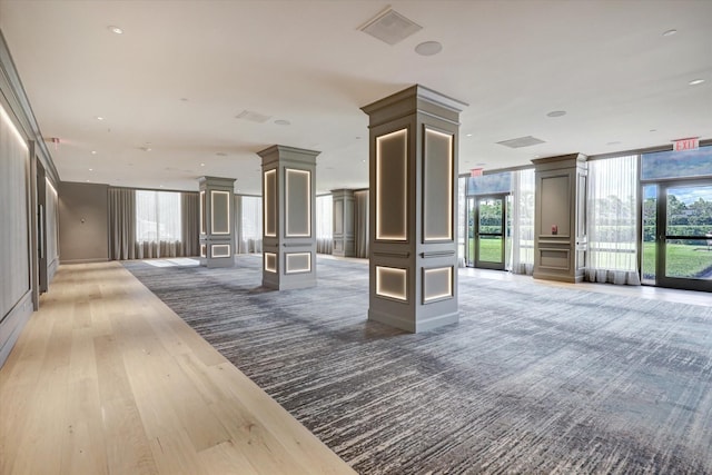 building lobby with visible vents