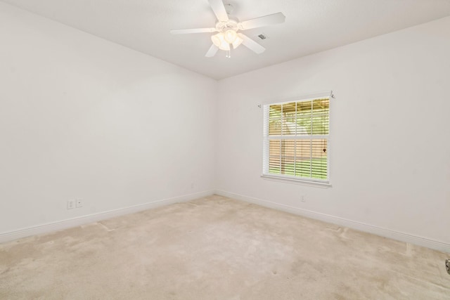 104 Mccardell Ln, Livingston, TX 77351 - unfurnished room featuring a ceiling fan, baseboards, and light carpet