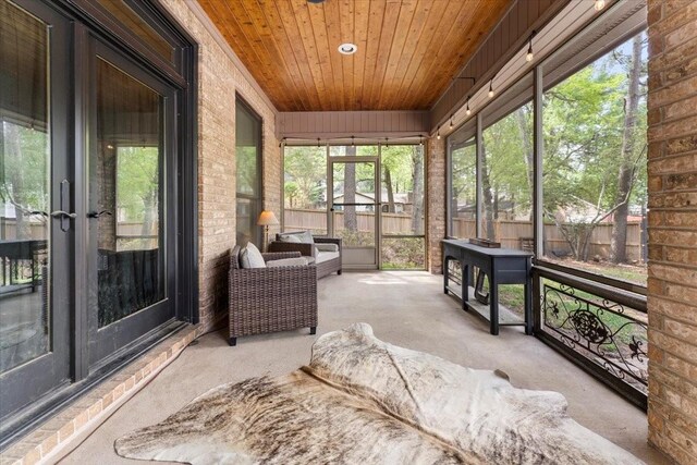 view of sunroom