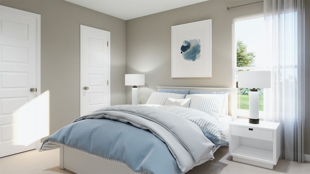 view of carpeted bedroom
