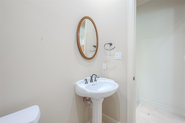 1804 Haddon St, Houston, TX 77019 - half bathroom with baseboards and toilet