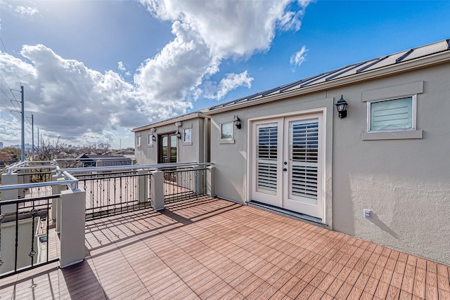 1804 Haddon St, Houston, TX 77019 - wooden terrace with french doors