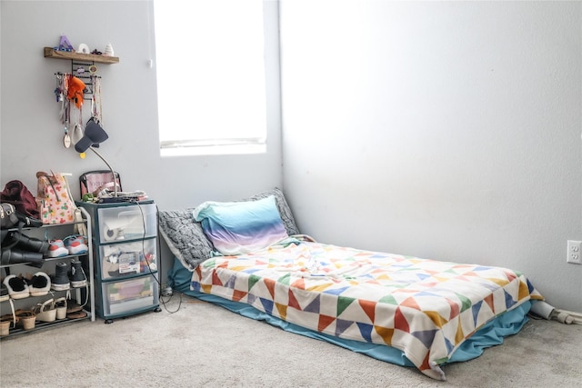 bedroom with carpet