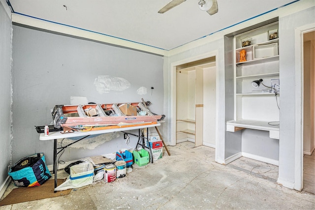 interior space with baseboards