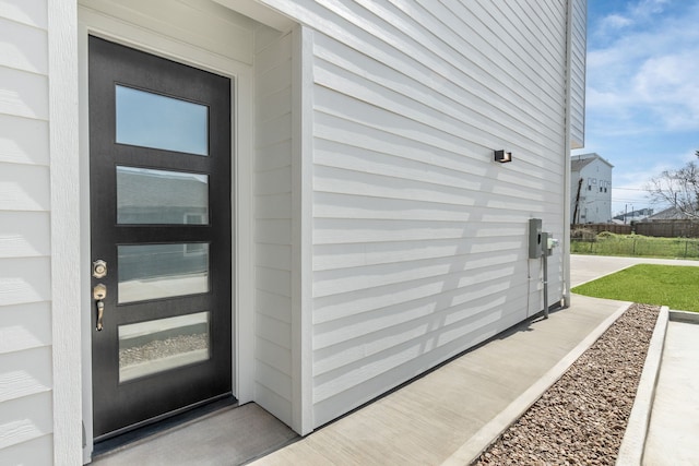 view of doorway to property