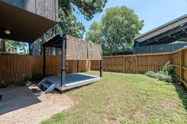 3226 Poe Dr, Montgomery, TX 77356 - view of yard with a fenced backyard and a deck