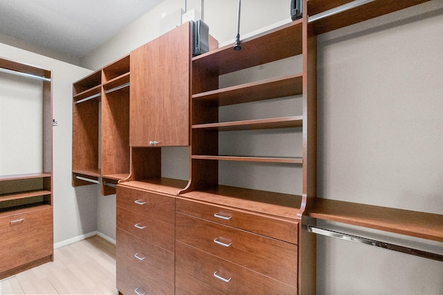 31 Trilling Bird Pl, The Woodlands, TX 77384 - spacious closet featuring light wood-style floors