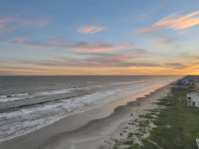 17431 Bristow Dr, Galveston, TX 77554 - view of water feature with a beach view