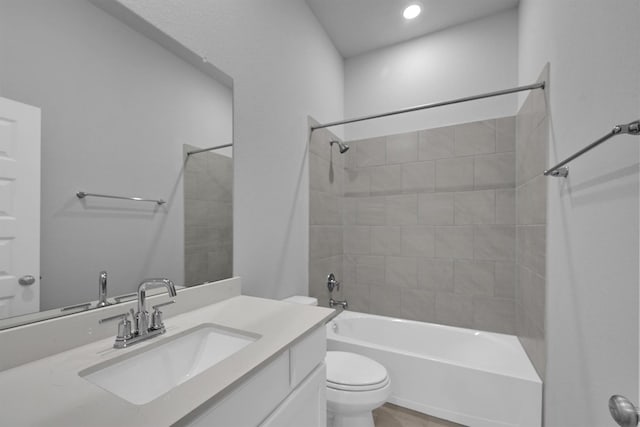 5028 Marcasca Dr, Katy, TX 77493 - full bathroom with toilet, vanity, and  shower combination