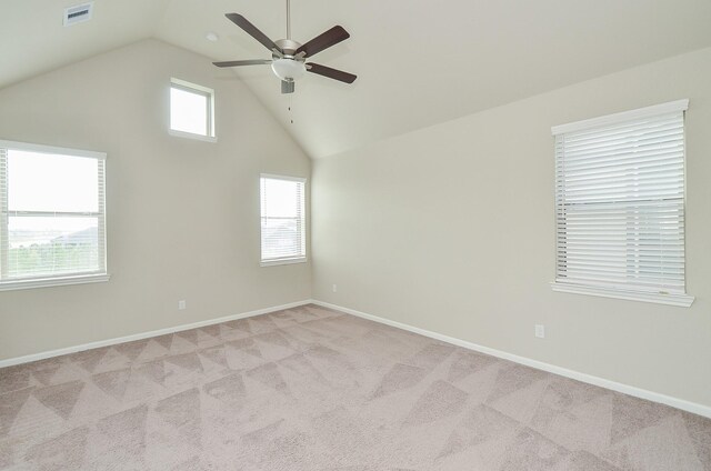 5203 Prairie Terrace Ln, Fulshear, TX 77441 - spare room with light colored carpet, baseboards, ceiling fan, and visible vents