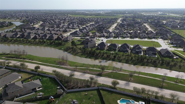 1807 Iris Knoll Ln, Pearland, TX 77089 - drone / aerial view with a water view and a residential view