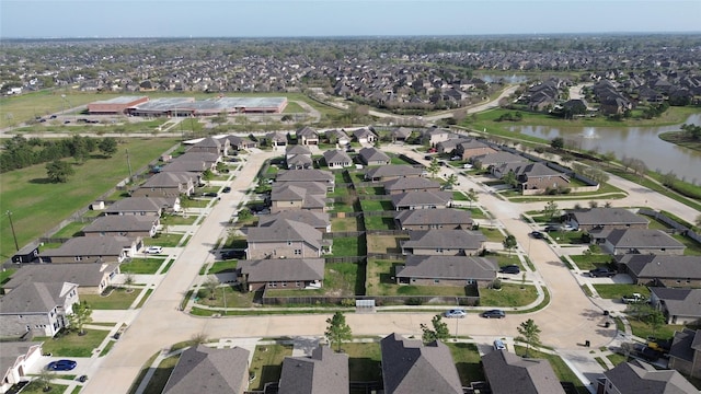 1807 Iris Knoll Ln, Pearland, TX 77089 - drone / aerial view with a water view and a residential view