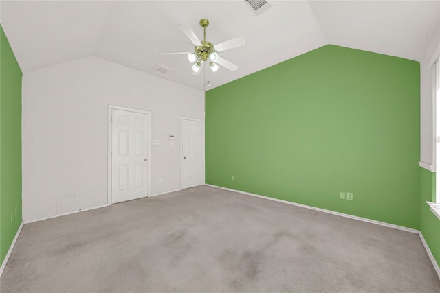 2904 Bristol Bend Ln, Dickinson, TX 77539 - additional living space featuring vaulted ceiling, a ceiling fan, carpet flooring, and baseboards