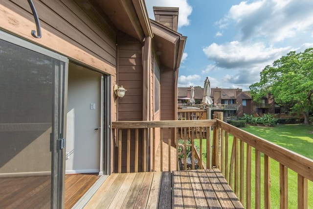 737 Davis Rd, League City, TX 77573 - wooden terrace featuring a yard and a residential view