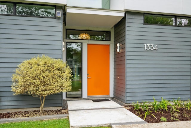 view of doorway to property