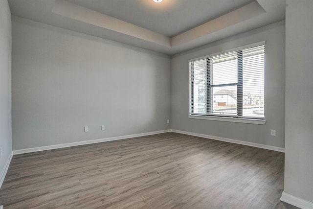 2904 Apple Rose, Katy, TX 77493 - empty room with a raised ceiling, baseboards, and wood finished floors