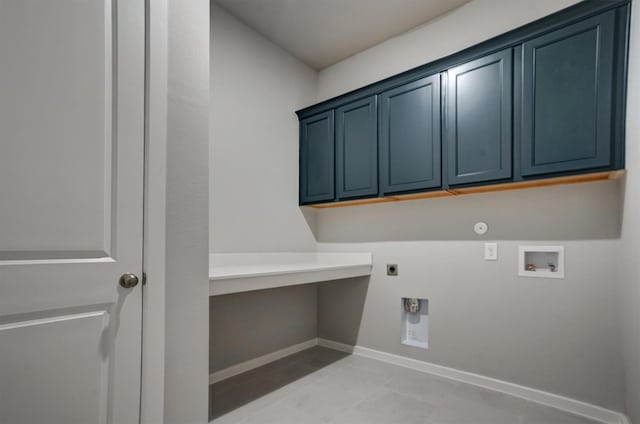 2904 Apple Rose, Katy, TX 77493 - washroom with baseboards, gas dryer hookup, hookup for a washing machine, hookup for an electric dryer, and cabinet space