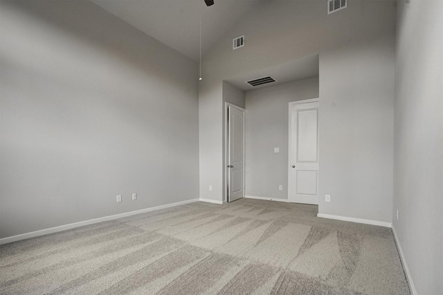 2904 Apple Rose, Katy, TX 77493 - spare room with visible vents, baseboards, ceiling fan, and carpet floors
