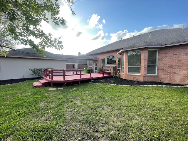 4311 Lakeside Meadow Dr, Missouri City, TX 77459 - view of yard featuring a deck