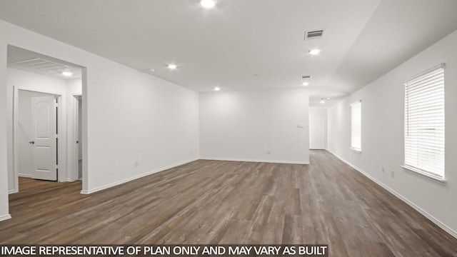 1342 Heather Rosewood Ln, Conroe, TX 77301 - empty room with wood finished floors, baseboards, and recessed lighting